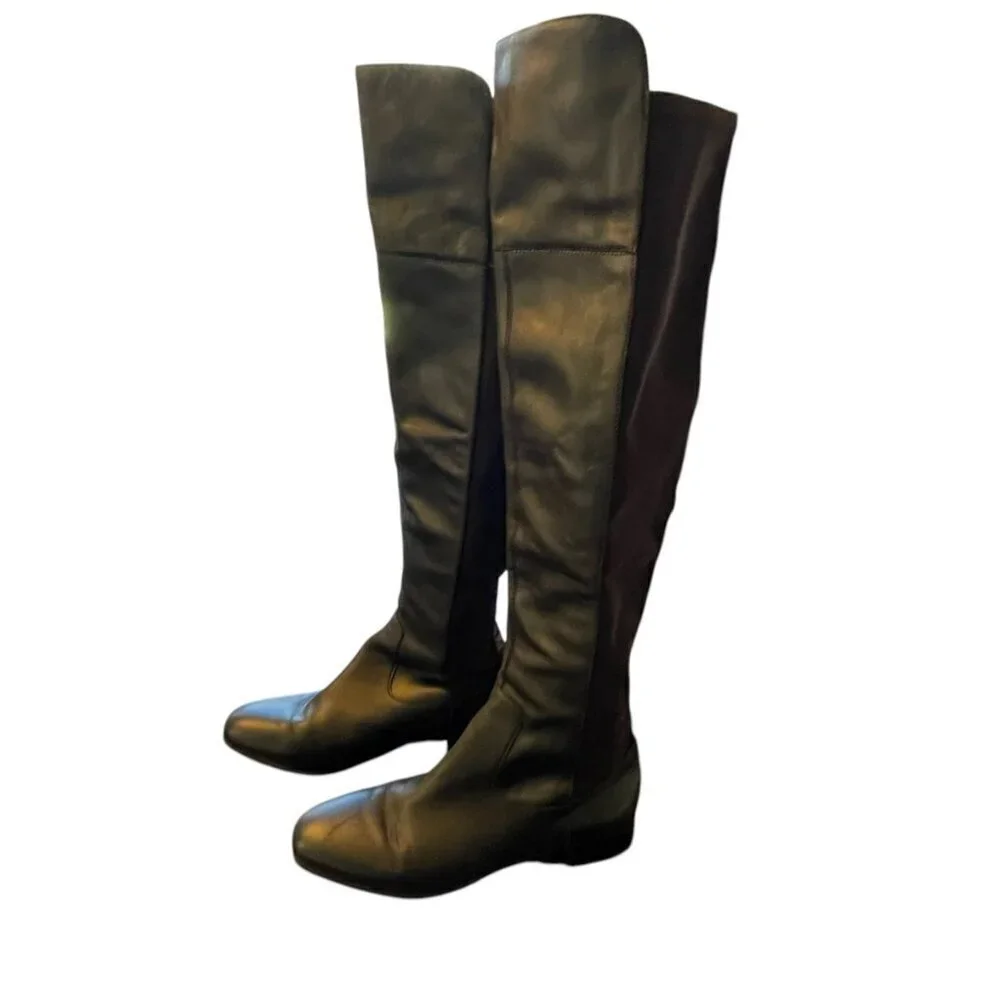 Louise Et Cie Andora OTK Boots Black Leather Stretch Louise et Cie 7M
